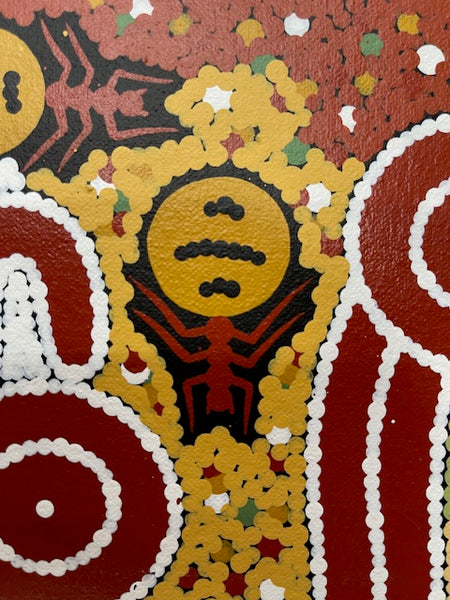 #74 Honey Ant Dreaming - JONATHAN HOCKLEY - Aboriginal Art: 22 x 42cm