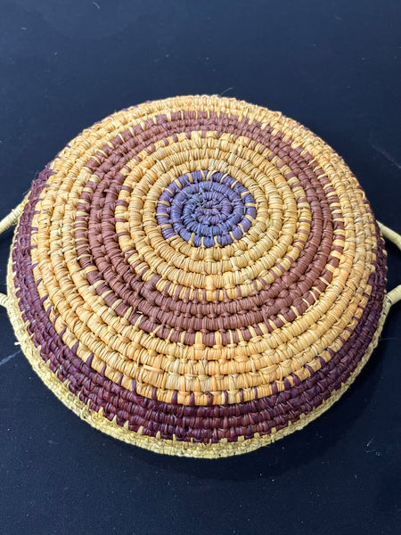 #171 Hand Woven Pandanus Basket - RENA GUYALA Aboriginal Art: 35xm x 28cm x 9cm