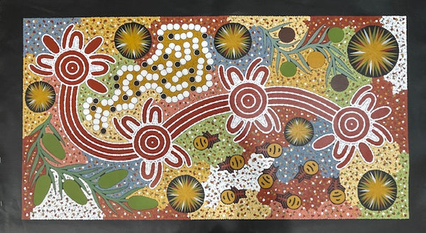 #150 Honey Ant Dreaming - JONATHAN HOCKLEY - Aboriginal Art: 49 x 92cm