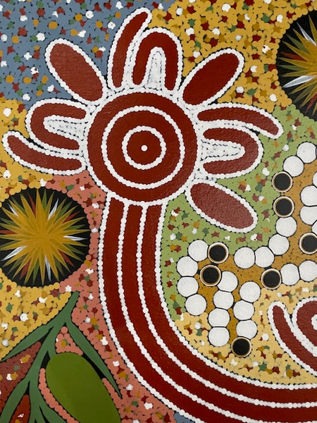 #150 Honey Ant Dreaming - JONATHAN HOCKLEY - Aboriginal Art: 49 x 92cm