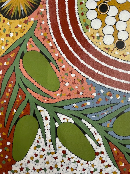 #150 Honey Ant Dreaming - JONATHAN HOCKLEY - Aboriginal Art: 49 x 92cm