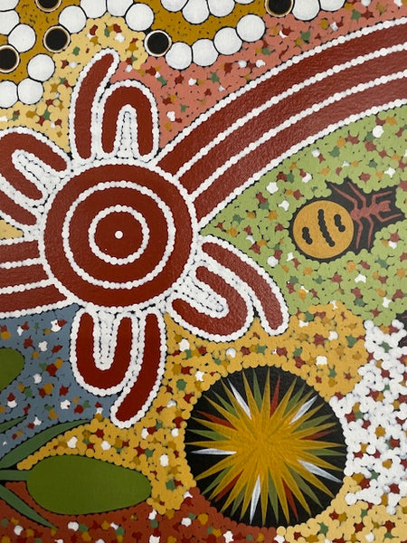 #150 Honey Ant Dreaming - JONATHAN HOCKLEY - Aboriginal Art: 49 x 92cm