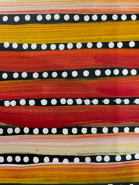 #7 Seeded Bush Yams - LOUISE NUMINA : Aboriginal Art: 31 x 41cm