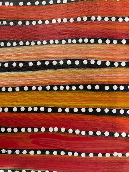 #7 Seeded Bush Yams - LOUISE NUMINA : Aboriginal Art: 31 x 41cm