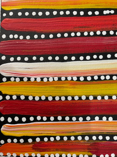 #7 Seeded Bush Yams - LOUISE NUMINA : Aboriginal Art: 31 x 41cm