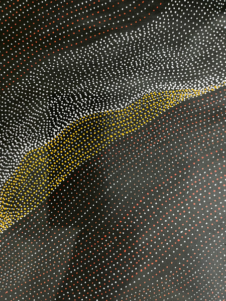 #51 My Country Dreaming (Muti) ANNA PETYARRE: Aboriginal Art: 95cm x 115cm