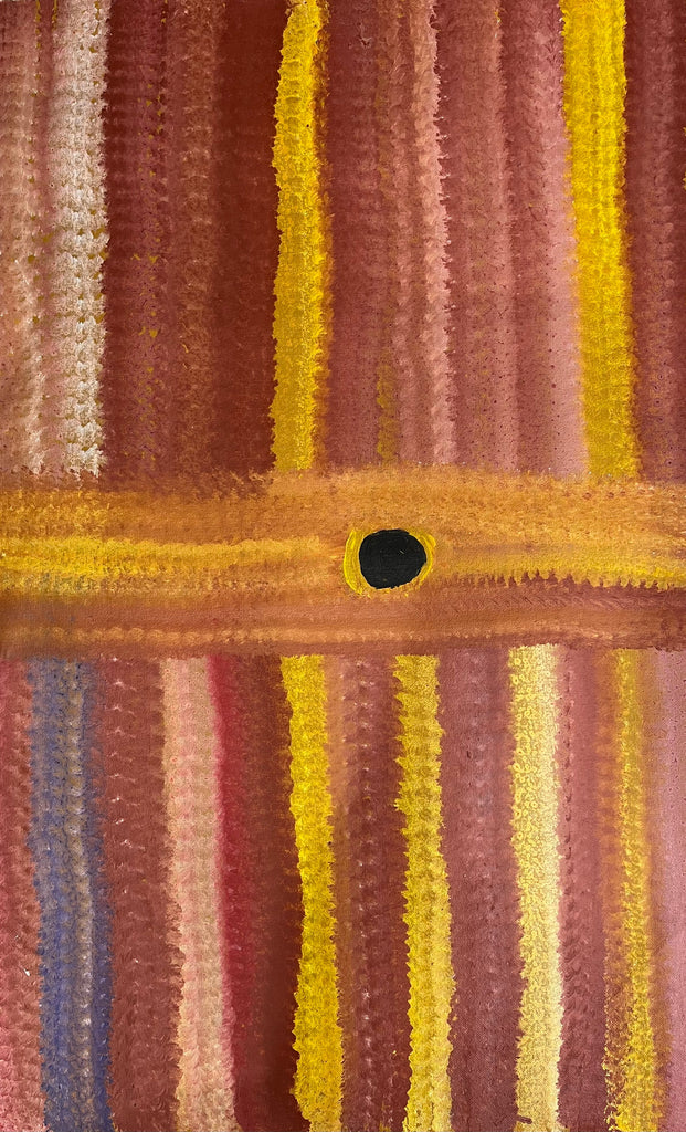 #307 Sugarbag Country - ABORIGINAL ARTIST: BARNEY ELLAGA (Collectors piece) 59cm x 95cm