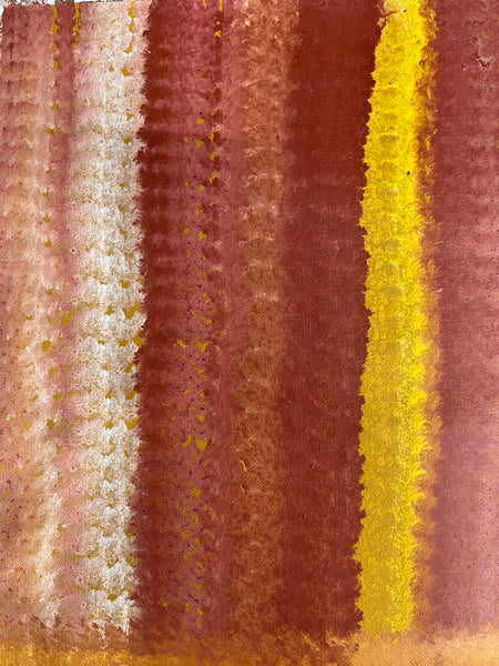 #307 Sugarbag Country - ABORIGINAL ARTIST: BARNEY ELLAGA (Collectors piece) 59cm x 95cm