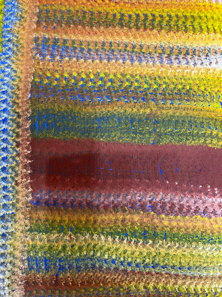 #222 Sugarbag Country - ABORIGINAL ARTIST: BARNEY ELLAGA (Collectors piece) 64cm x 124cm