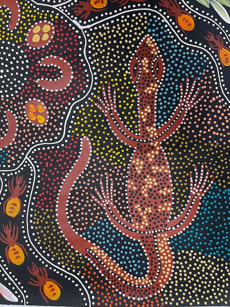 #101 Women hunting Bush Tucker - JACINTA NUMINA : Aboriginal Art 64 x 65cm