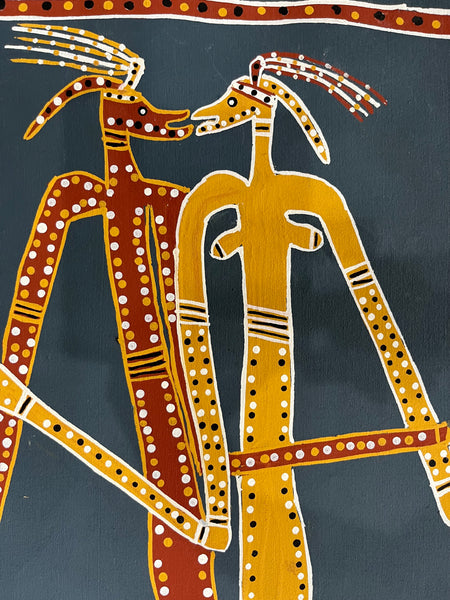 #247 Mosquito Mimi Spirits - Aboriginal Art: PADDY FORDHAM (Collectors piece) 90cm x 100cm
