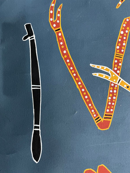 #247 Mosquito Mimi Spirits - Aboriginal Art: PADDY FORDHAM (Collectors piece) 90cm x 100cm
