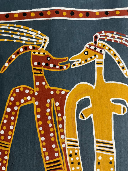 #247 Mosquito Mimi Spirits - Aboriginal Art: PADDY FORDHAM (Collectors piece) 90cm x 100cm
