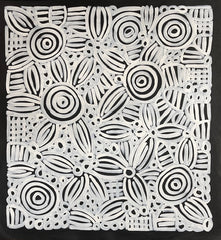 #123 Women's Body Design (Blk/Whte)  LOUISE NUMINA : Aboriginal Art: 96x89cm