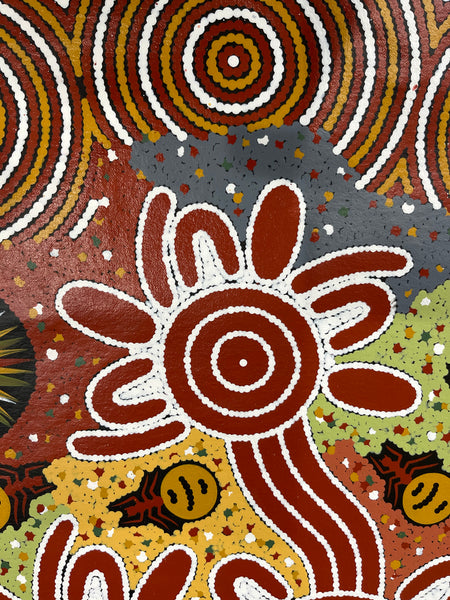 #83 Honey Ant Dreaming - JONATHAN HOCKLEY - Aboriginal Art: 91cm x 83cm