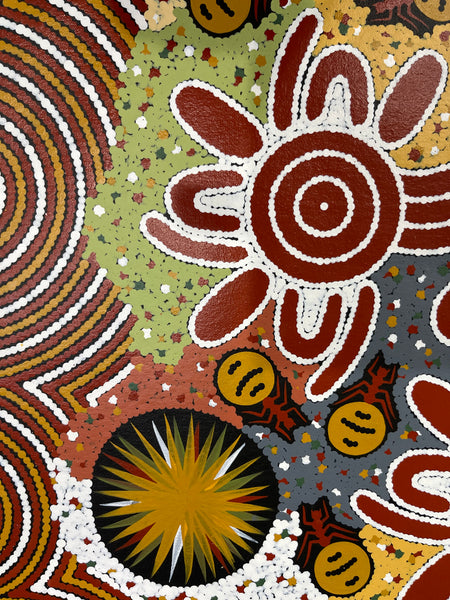 #83 Honey Ant Dreaming - JONATHAN HOCKLEY - Aboriginal Art: 91cm x 83cm