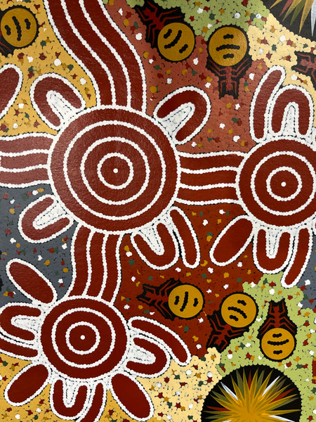 #83 Honey Ant Dreaming - JONATHAN HOCKLEY - Aboriginal Art: 91cm x 83cm