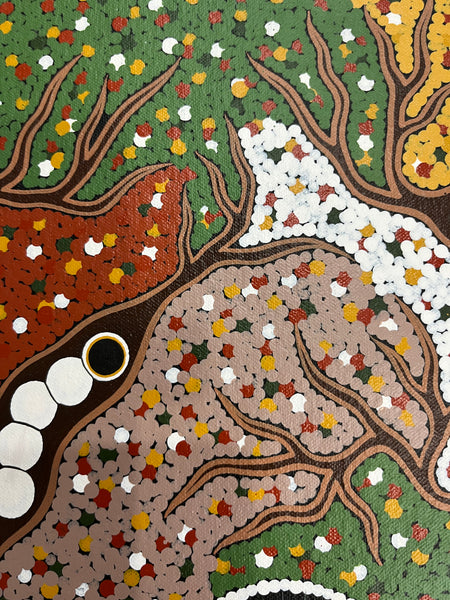#107 Witchetty Grub Dreaming - JONATHAN HOCKLEY - Aboriginal Art: 92cm x 90cm