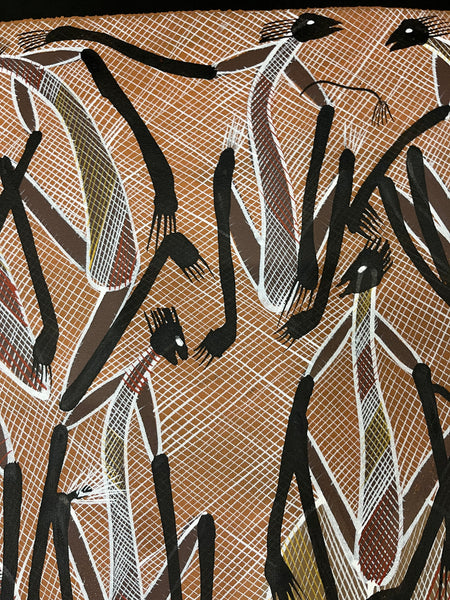 #348 Rainbow Serpent Dreaming  - EDDIE BLITNER : Aboriginal Art : 152cm x 88cm