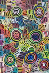 #362 Women's Body Design - Ceremony (Multi) LOUISE NUMINA : Aboriginal Art:  94x140cm