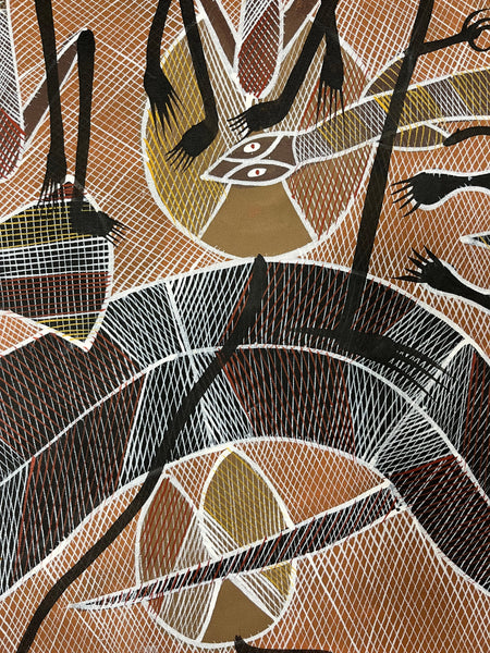 #348 Rainbow Serpent Dreaming  - EDDIE BLITNER : Aboriginal Art : 152cm x 88cm