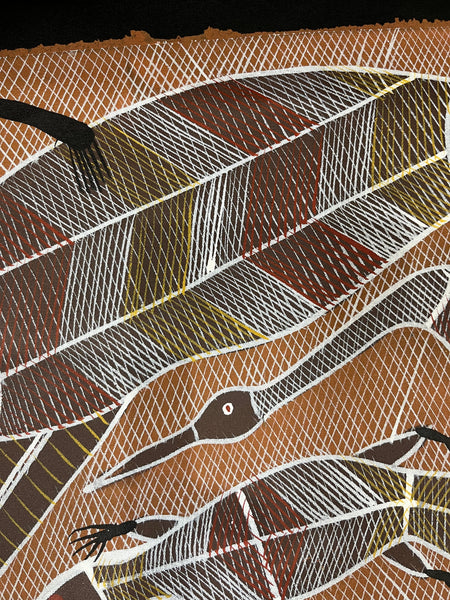 #348 Rainbow Serpent Dreaming  - EDDIE BLITNER : Aboriginal Art : 152cm x 88cm