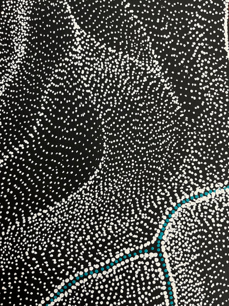 #287 Waterhole, Soakage & Sandhills  ANNA PETYARRE: Aboriginal Art:  52cm x 36cm