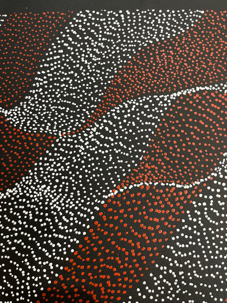 #35 Soakage & Sandhills  ANNA PETYARRE: Aboriginal Art:  52cm x 36cm