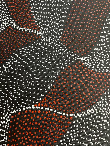 #35 Soakage & Sandhills  ANNA PETYARRE: Aboriginal Art:  52cm x 36cm