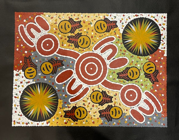 #69 Honey Ant Dreaming - JONATHAN HOCKLEY - Aboriginal Art: 40 x 30cm