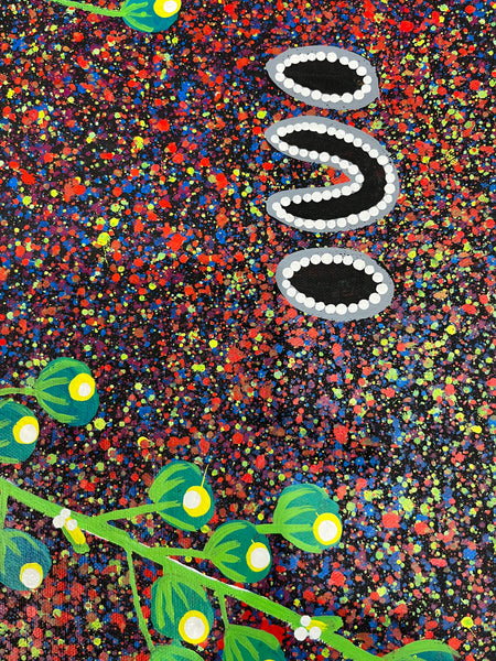 #359 Collecting Bush Apples - REGGIE SULTAN : Desert Art : 100cm x 69cm