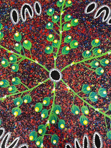 #359 Collecting Bush Apples - REGGIE SULTAN : Desert Art : 100cm x 69cm