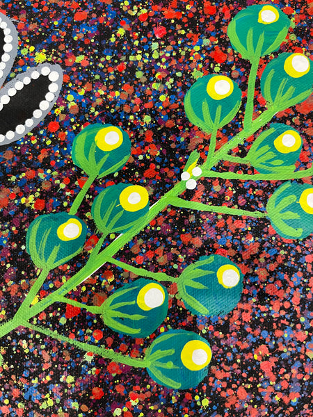 #359 Collecting Bush Apples - REGGIE SULTAN : Desert Art : 100cm x 69cm