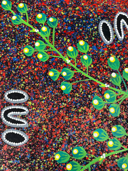 #359 Collecting Bush Apples - REGGIE SULTAN : Desert Art : 100cm x 69cm