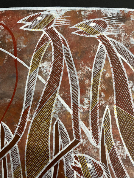 #131 Mimi Spirits Fishing - EDDIE BLITNER : Aboriginal Art : 47cm x 74cm