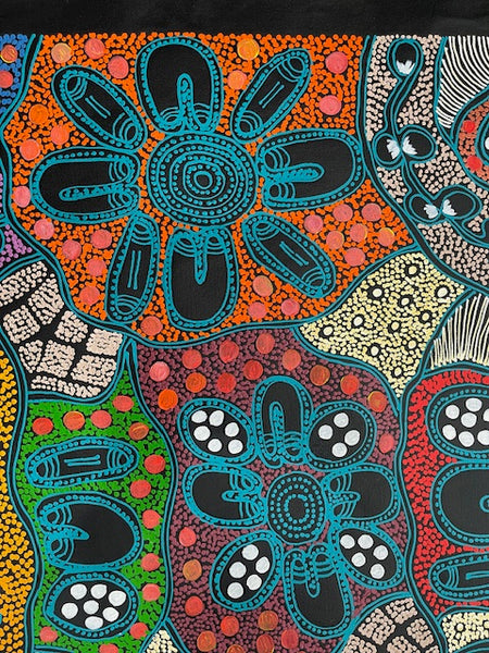 #217 My Country Women Collecting - LANITA NUMINA : Aboriginal Art: 92 x 96cm