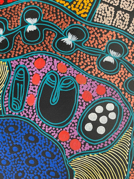 #217 My Country Women Collecting - LANITA NUMINA : Aboriginal Art: 92 x 96cm