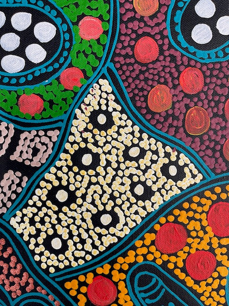 #217 My Country Women Collecting - LANITA NUMINA : Aboriginal Art: 92 x 96cm