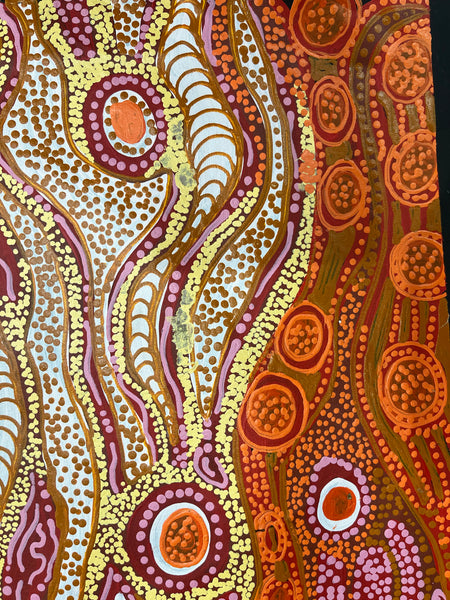 #304 Minyma Kutjara Dreaming - JOANNE KEN Aboriginal Art: 90cm x 160cm