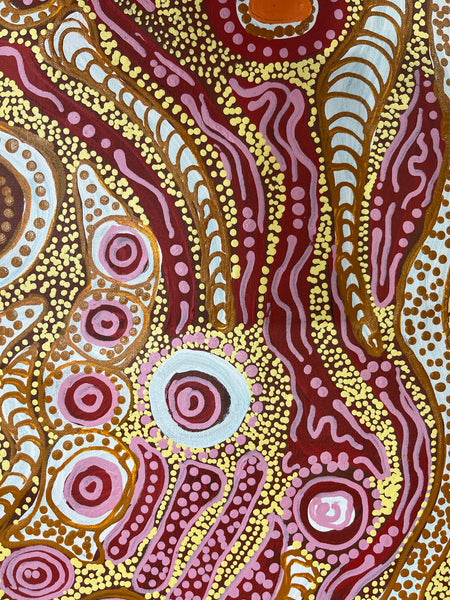 #304 Minyma Kutjara Dreaming - JOANNE KEN Aboriginal Art: 90cm x 160cm