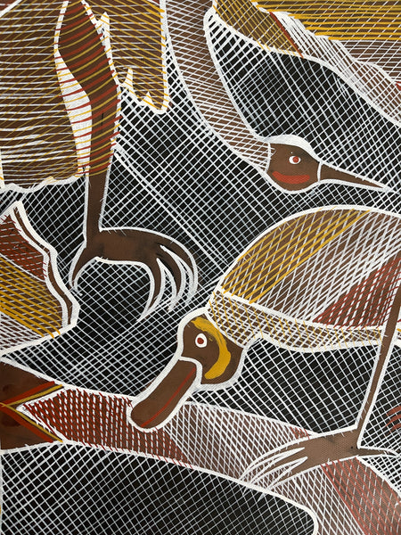 #264 Eagle Dreaming - EDDIE BLITNER : Aboriginal Art : 92x140cm
