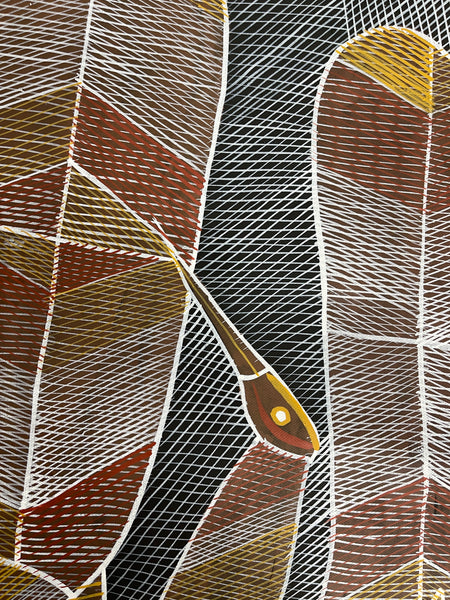 #264 Eagle Dreaming - EDDIE BLITNER : Aboriginal Art : 92x140cm