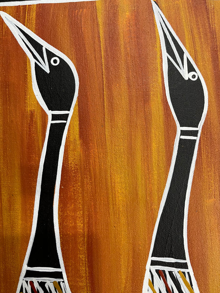 #97 Brolga Dreaming - CHRISTINE BURARRWANGA :  37cm x 47cm