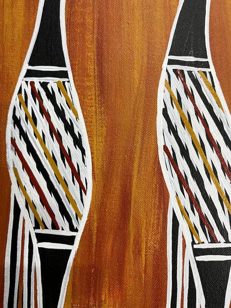 #97 Brolga Dreaming - CHRISTINE BURARRWANGA :  37cm x 47cm