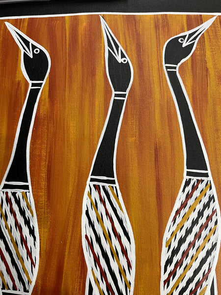 #97 Brolga Dreaming - CHRISTINE BURARRWANGA :  37cm x 47cm