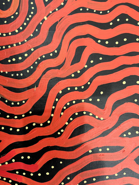 #311 Sand Hills in the Desert - SYLVANNA MARKS Aboriginal Art: 94cm x 150cm