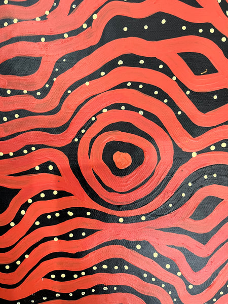 #311 Sand Hills in the Desert - SYLVANNA MARKS Aboriginal Art: 94cm x 150cm