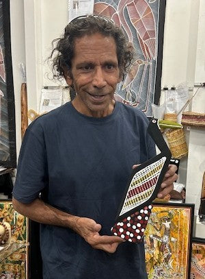 #37 Hand Carved Water Bird - KENNY REID: Aboriginal Art 35cm x 9cm x 5cm