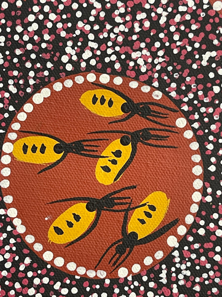 #118 Women Digging for Honey Ants: ANGELA NUMINA : ABORIGINAL ART: 31x41cm