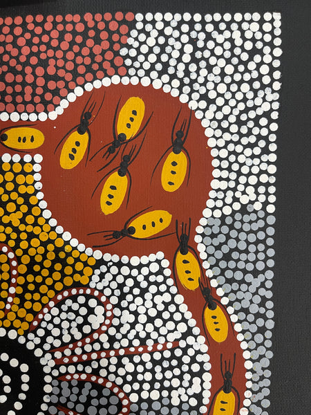 #335 Women Digging for Honey Ants: ANGELA NUMINA : ABORIGINAL ART: 31x41cm